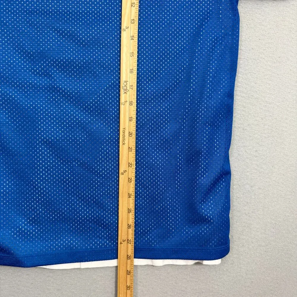 True Religion Mesh Jersey Shirt Men's Large Blue TRUE RLGN Horseshoe Graphic